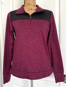 Avia Track Running Jacket 1/4 Zip Thumbholes Zipper Pockets Purple Small - Picture 1 of 7