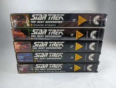 Star Trek: The Next Generation - Episodes 1,2,3,4,5,6 (5 VHS tapes) 1-6 - Image 1 of 4