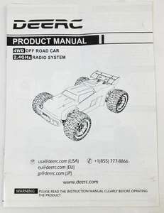 DEERC 4WD Off Road RC Auto Handbuch NUR 2,4GHz System Guide Anleitung - Bild 1 von 3