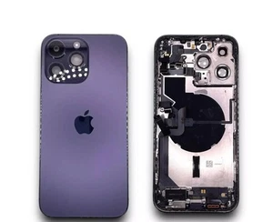 Rear Housing for iPhone 14 Pro-Deep Purple WITH LOGO - Picture 1 of 1