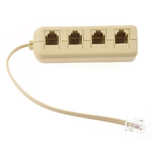 RJ11 6P4C vers 6P4C 4 voies fil téléphonique adaptateur séparateur compatible avec construction Bei3835 - Photo 1/4