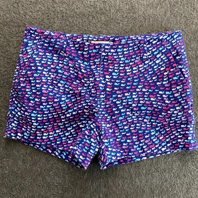 Pantalones Cortos Vineyard Vines Para Mujer Talla 8 Azul Everyday Boat Estampado de Ballenas Foto 1 de 4