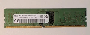 SK Hynix 8GB 1Rx16 PC4-3200AA-UA0-12 NON-ECC Unbuffered Memory HMAA1GU6CJR6N-XN - Imagen 1 de 5