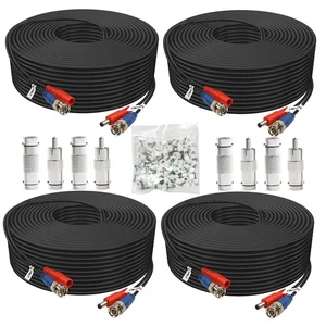 BNC Cable 150ft 4 Pack BNC Video Power Cable,Security Camera Cable for CCTV C... - Picture 1 of 7