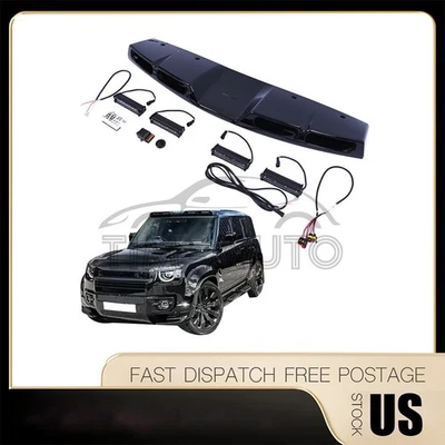 Roof Top Light Bar LED Fits 2020-2024 Land Rover Defender 90 110 130 Gloss Black - Image 1 of 4