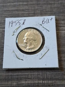 1955d 1956 1956d 1957 Silver Wash Quarters US Type 25c 4-Coin Lot BU - Picture 1 of 8