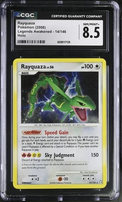 CGC 8.5 Rayquaza 2008 Legends Awakened 14/146 Holo Pokemon Card - Image 1 of 2