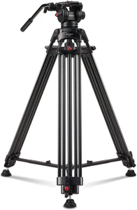 70.8" Professional Heavy Duty Video Camera Tripod with Fluid Head, QR Plate for - Picture 1 of 6