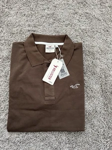 NWT Hollister Men's Embroidery Icon Solid Epic Flex Short Sleeve Brown XL - Picture 1 of 4