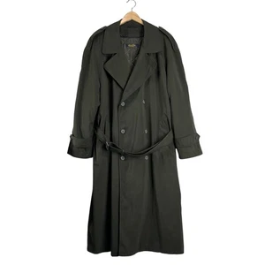 Brooks Brothers Trench Coat Mens 44R Green Zip Out Wool Liner Belted USA Made - Picture 1 of 11
