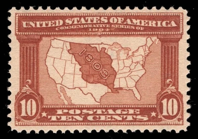 MOMEN: US STAMPS #327 MINT OG LH PSE GRADED CERT XF-90 LOT #95702 - Image 1 of 3