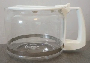 Sunbeam 3261 Coffee Maker Replacement 12 Cup Glass Carafe Coffee Pot - White - Picture 1 of 4