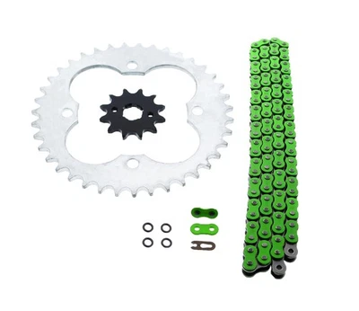 Honda FourTrax 250X TRX250X 1987-1991 cadena junta tórica verde y piñón plateado 12/39 Foto 1 de 2