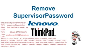 Lenovo IBM Bios Supervisor Password patch Unlock Reset Computrace thinkpad yoga - Picture 1 of 1