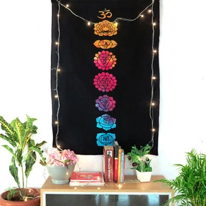 7 Chakras Póster Colgante Pared Tapices Obras de Arte Decoración de Pared Tapices Psicodélicos - Imagen 1 de 4