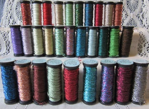30 Kreinik Metallics #16 Medium Braid Embroidery Craft Thread mixed color lot - Picture 1 of 17