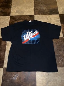 Camiseta Dr. Pepper Para Hombre 2XL Negra Retro Años 80 Look Logo S/S Estampado Gráfico 764 - Imagen 1 de 7
