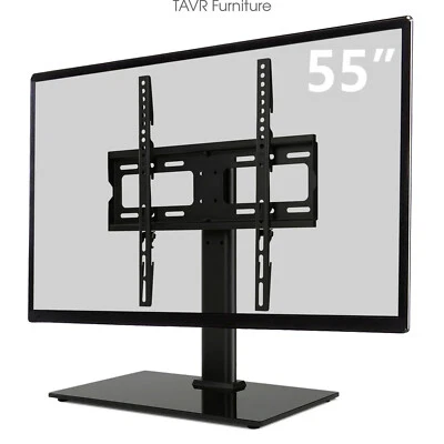 Universal TV Stand Base with Swivel Mount for 27 32 37 42 47 50 55 inch TVs - Image 1 of 4