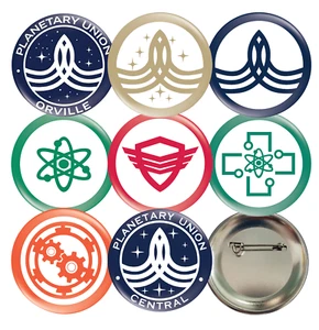 Set of 8 Orville Button Badges 58mm (2.25") The Orville - Picture 1 of 9