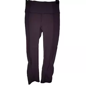 Lululemon On Your Mark Crop Black Cherry Sz 4 - Picture 1 of 8