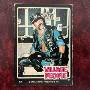 1979 Donruss Rock Stars Set THE VILLAGE PEOPLE #43 LEATHERMAN GLENN HUGHES VG-EX - Picture 1 of 2