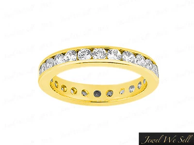 3.00Ct Round Diamond Channel Set Anniversary Eternity Band Ring 14K Gold G SI1 - Image 1 of 2