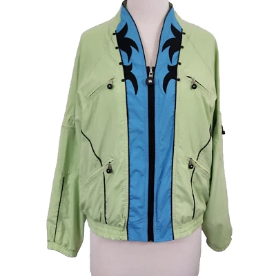 Jamie Sadock Golf Jacket Womens Large Full Zip Pockets Lime Green Activewear - Image 1 of 4
