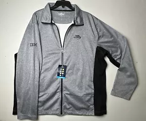 US Open Tennis Wicking durchgehender Reißverschluss LS leichte Jacke IBM Logo Herren XL Neu mit Etikett Leistung - Bild 1 von 13