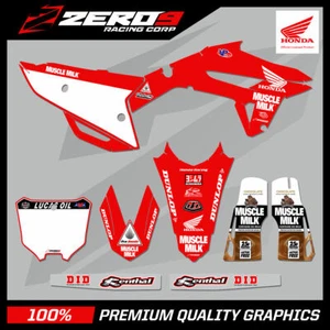KIT DE GRÁFICOS HONDA MOTOCROSS MX CALCOMANÍAS: CR CR CRF 85 150 125 250 450 MUSCLE M ROJO - Imagen 1 de 1