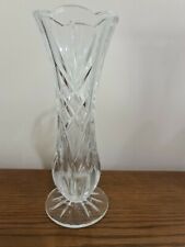 St George TOSCANY Classic 24% Fine Lead Crystal Pedestal Vase 8” Pineapple star