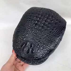 Gorra de golf boina clásica de cuero negra para hombre - Imagen 1 de 5
