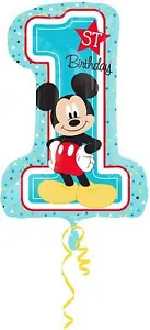 Amscan International 3434301 "mickey Mouse 1st Birthday Super Shape" Foil - Picture 1 of 2
