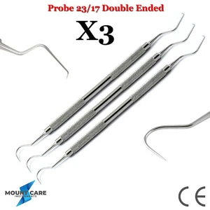 Dental Diagnostic Explorer 23/17A Probes Periodontal Surgical Instruments X3 - Picture 1 of 5