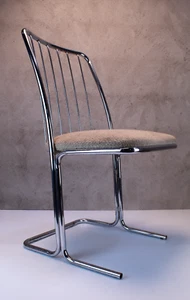 Vintage MCM Daystrom Cantilevered Chrome Dining Chair - Picture 1 of 6
