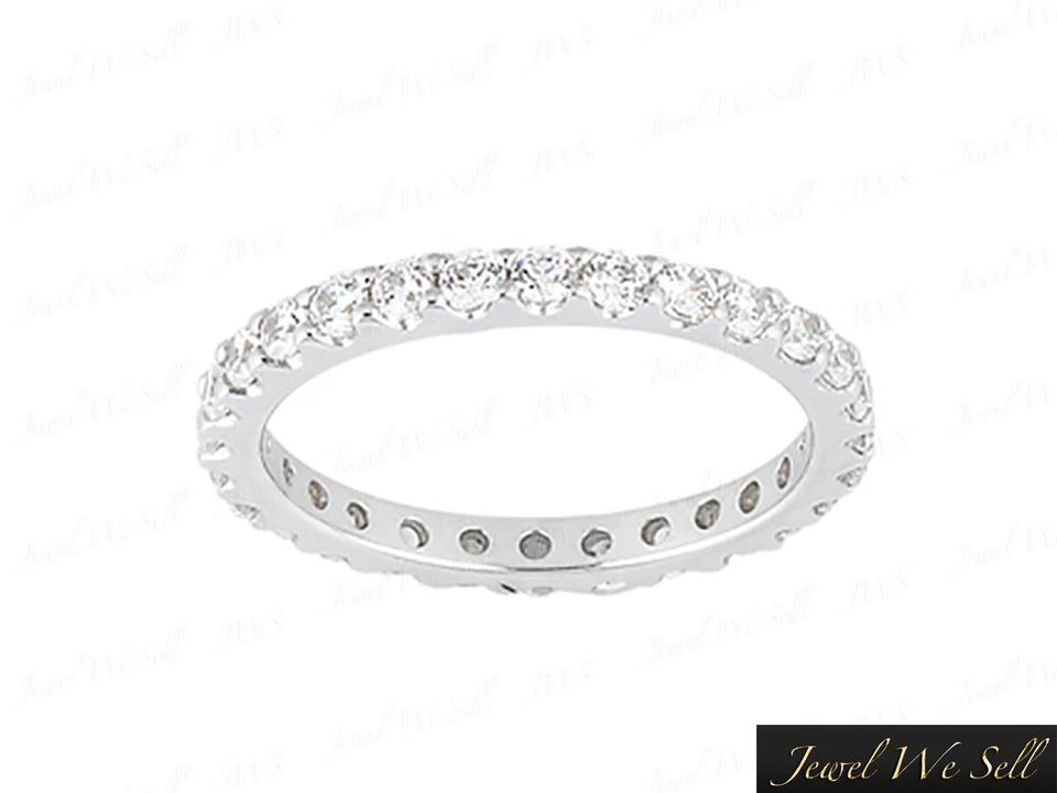 Genuine .45Ct Round Brilliant Cut Diamond Stackable Eternity Ring 14K Gold G SI1 - Image 1 of 2