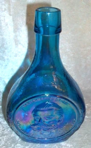 Vintage 1971 Wheaton Charles Evans Hughes blau Karneval Glas Karaffe Flasche - Bild 1 von 24