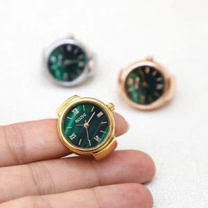 Gift Round Quartz Finger Rings Elastic Stretchy Rings Digital Watch Ring Watch - Picture 1 of 10