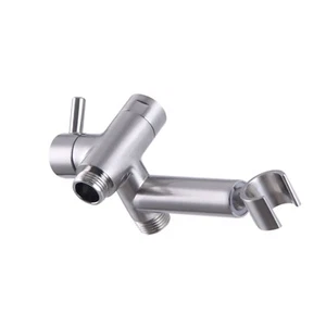 Desviador de brazo de ducha de metal cepillado con montaje de ducha de mano para cabezal de ducha de mano - Imagen 1 de 7