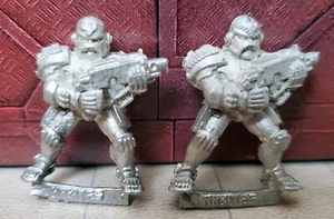 Warhammer 40K 2x Adeptus Arbites Enforcers with Bolters Necromunda Metal - Picture 1 of 2