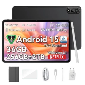 Blackview Mega 2 Tablette Android 15 12 Pouces 36GB RAM 256GB ROM/2TB TF 9000mAh - Photo 1/12