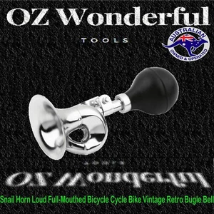 Horn Snail Loud Full-Mouthed Alarm Bicycle Cycle Bike Vintage Retro Bugle Bell - Picture 1 of 5
