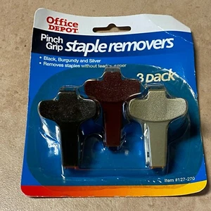 Deposito Ufficio Pinch Grip Rimuovi Graffette, Colori Assortiti, Confezione da 3 - Foto 1 di 1