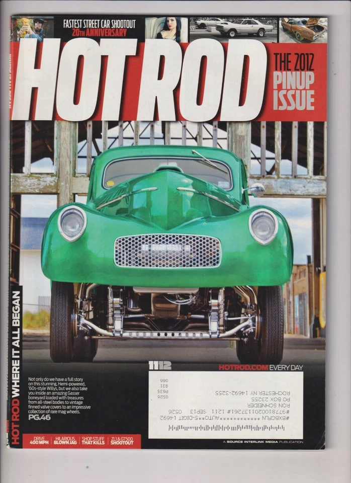 Hot Rod Mag The Pinup Issue Car Shootout 20th Ann 2012 111719nonr - Image 1 of 1