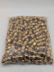Brass Flare Union Fitting Gas Connector 3/8" Male x 3/8" Male New Lot Of 100 Pcs - Picture 1 of 3