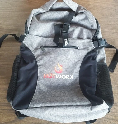 HOTWORX Estera de Yoga Mochila Bolso Gris Caliente Yoga Pilates Ciclismo Correa Bolsillos con Cremallera Foto 1 de 4