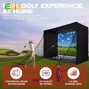 Golf Simulator Gehäuse Perfect Hitting Training Golf Simulator Zelt mit Bildschirm - Bild 1 von 10