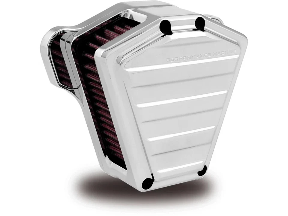 Performance Machine Moto Motorcycle Motorbike Drive Air Cleaner Chrome - Image 1 of 1