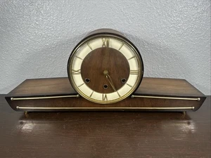 "Reloj WEHRLE de colección llamativo escritorio estuche de madera alemán timbre 21"" x 9"" x 6""" - Imagen 1 de 14