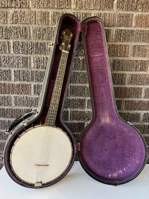 Vintage 1920s May Bell Tenor Banjo 4 String 11” Rim  + Original Case Slingerland - Image 1 of 4