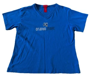 Vintage Y2K Orlando Magic NBA 4 Her V-Neck Shirt Blau Damen XL - Bild 1 von 6